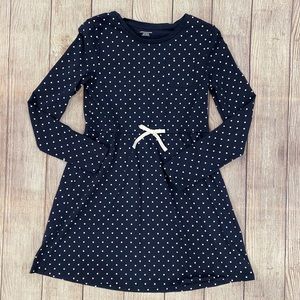 Girls Long Sleeve Polka Dot T-Shirt Dress